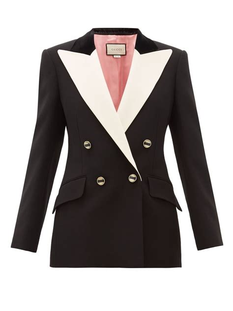 gucci blazer white|Gucci fitted silk blazer women.